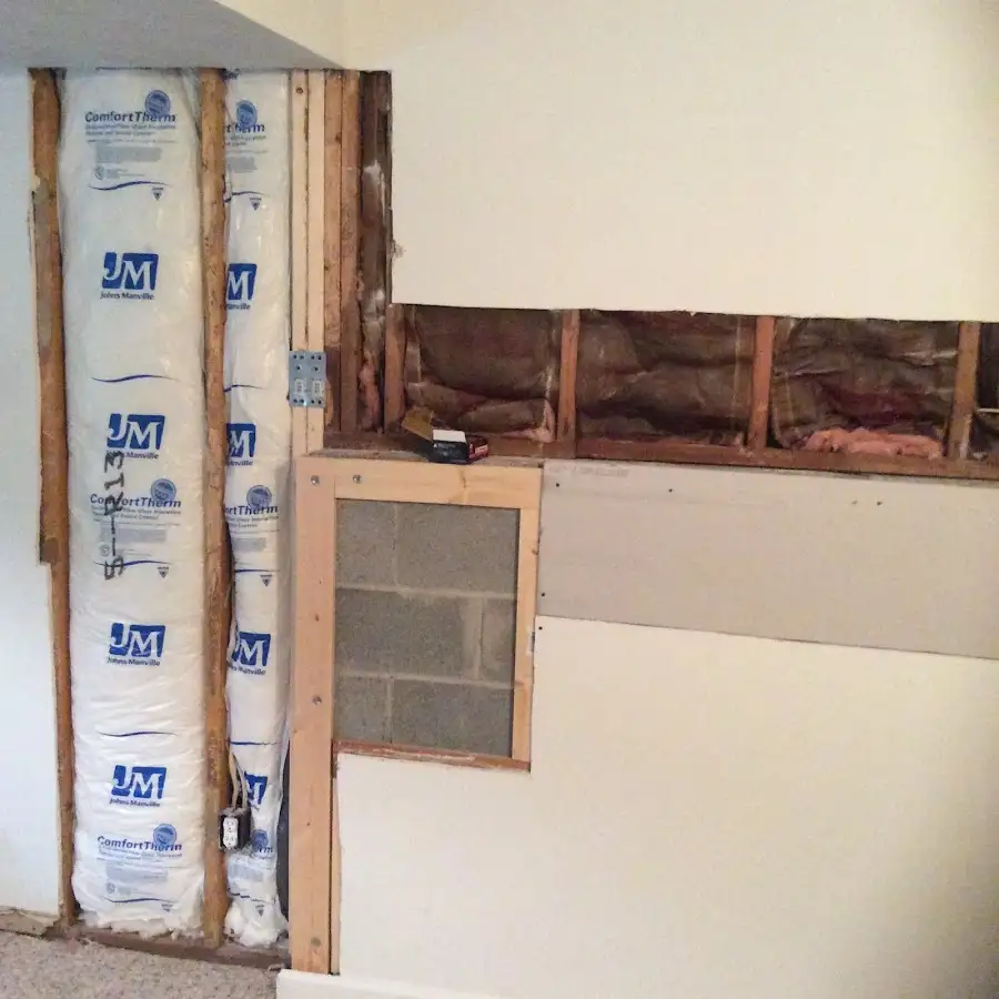 Wall insulation replacement during Contents Cleaning & Restoration in Utica